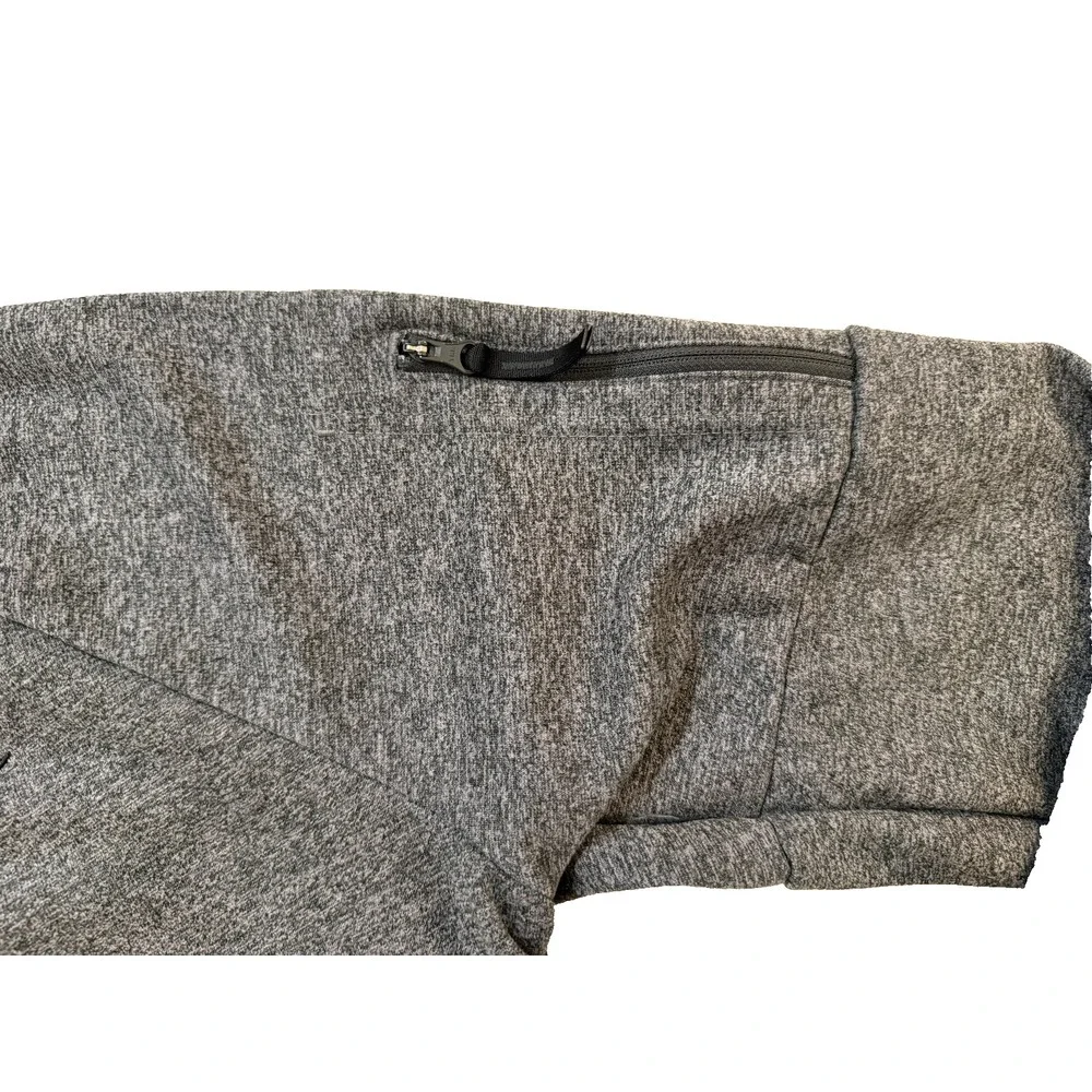 Nike Y2K Hoodie Mens Medium Gray Therma-FIT‎ Pullover Fleece Sweatshirt Zip